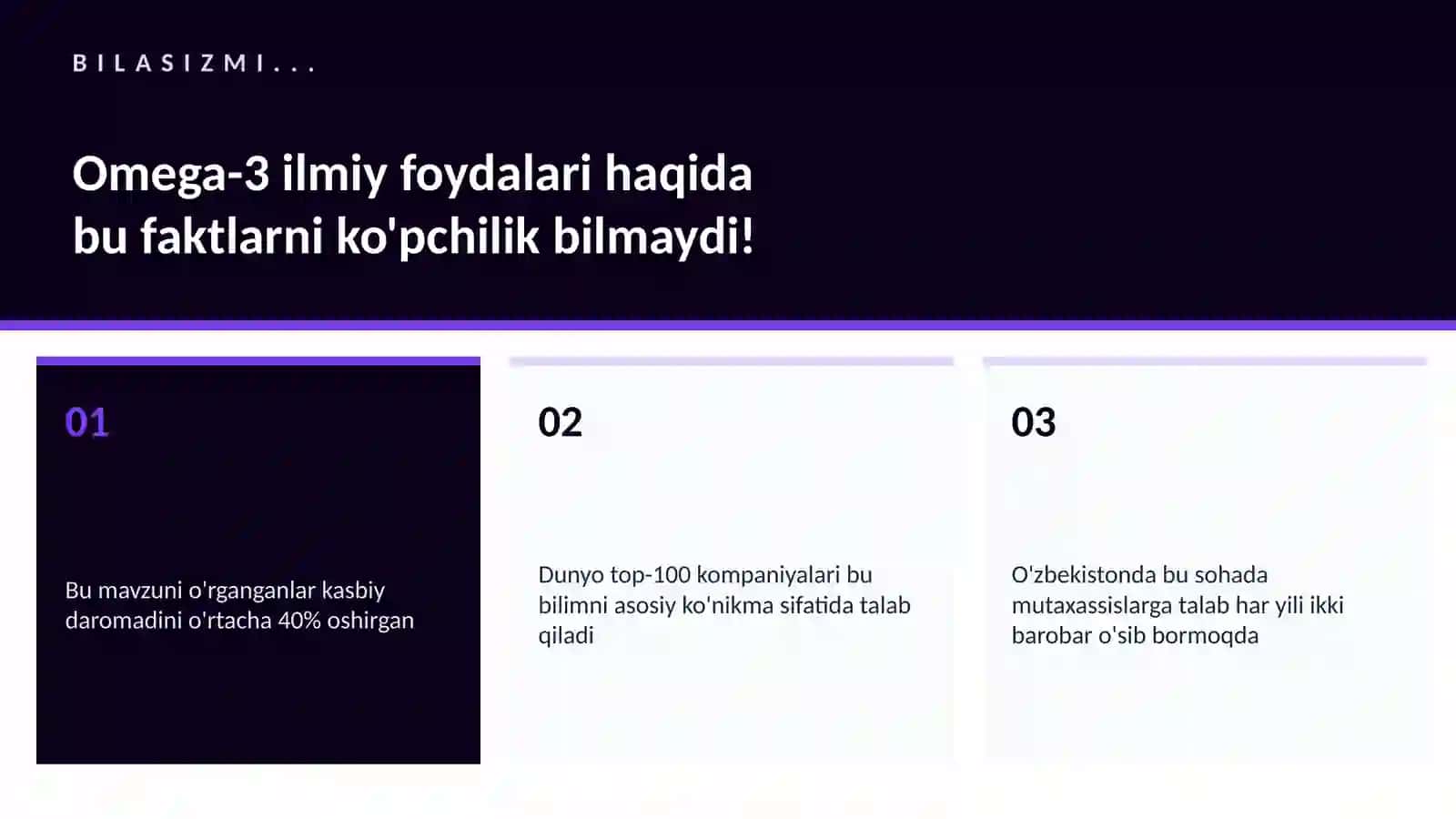 Omega-3 ilmiy foydalari 2