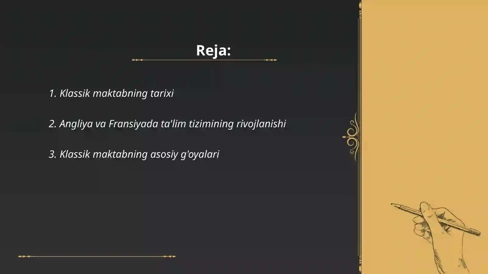 Angliya va Fransiyada klassik maktabning shakllanishi 2