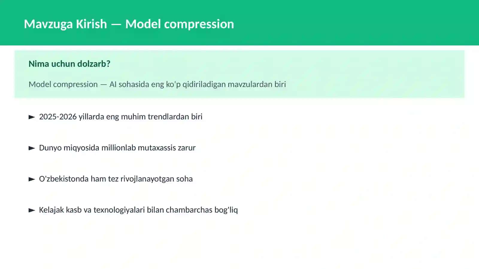 Model compression 2