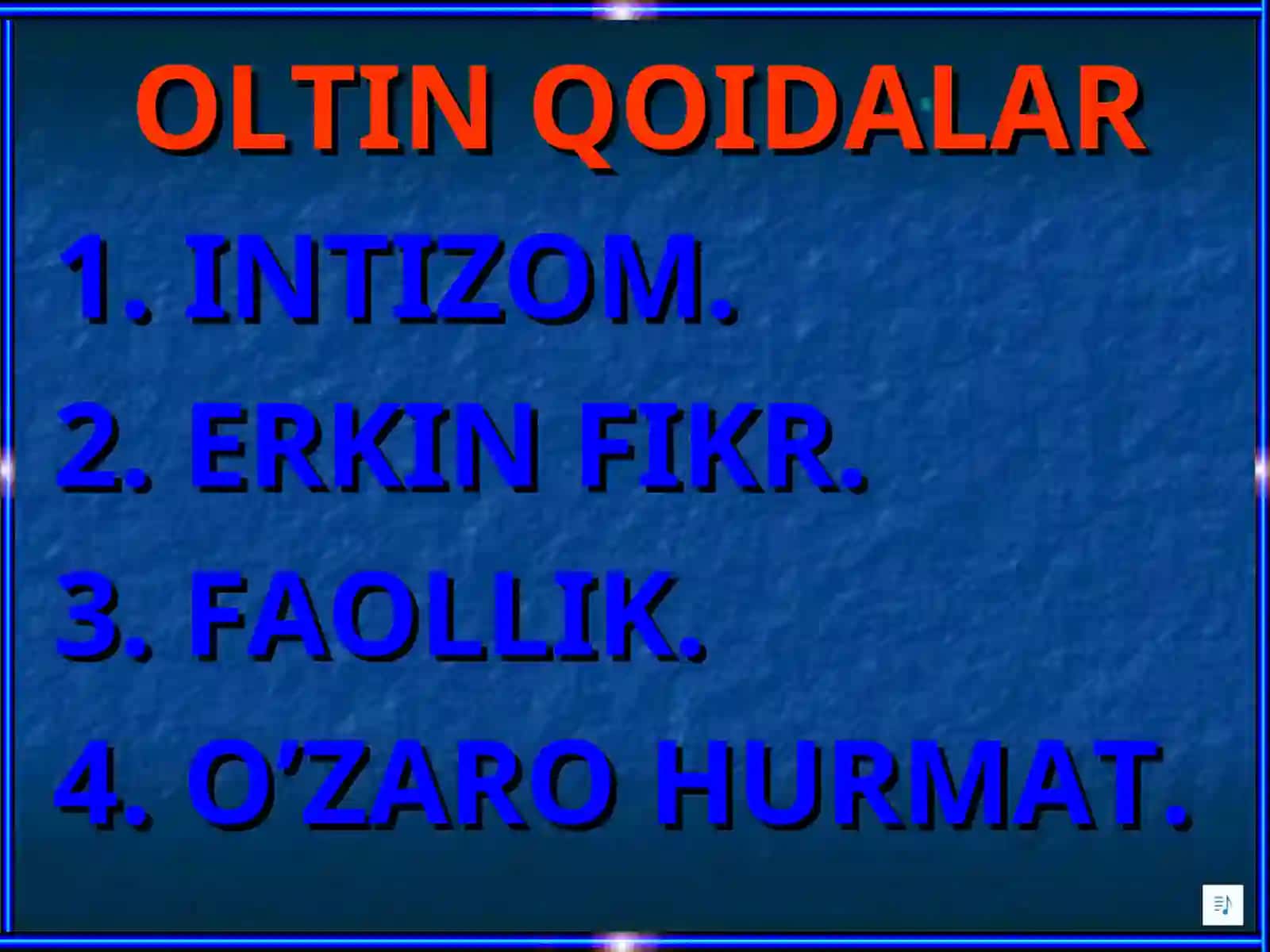 OLTIN QOIDALAR 2
