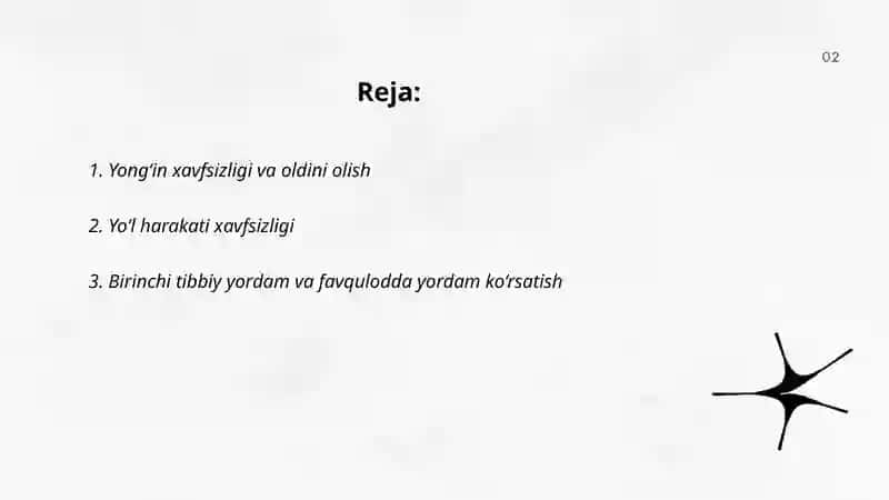 Hayot faolyati xavfsizligi 2
