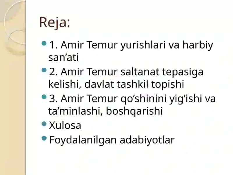 Amir Temurning yurishlari va harbiy san’ati 2