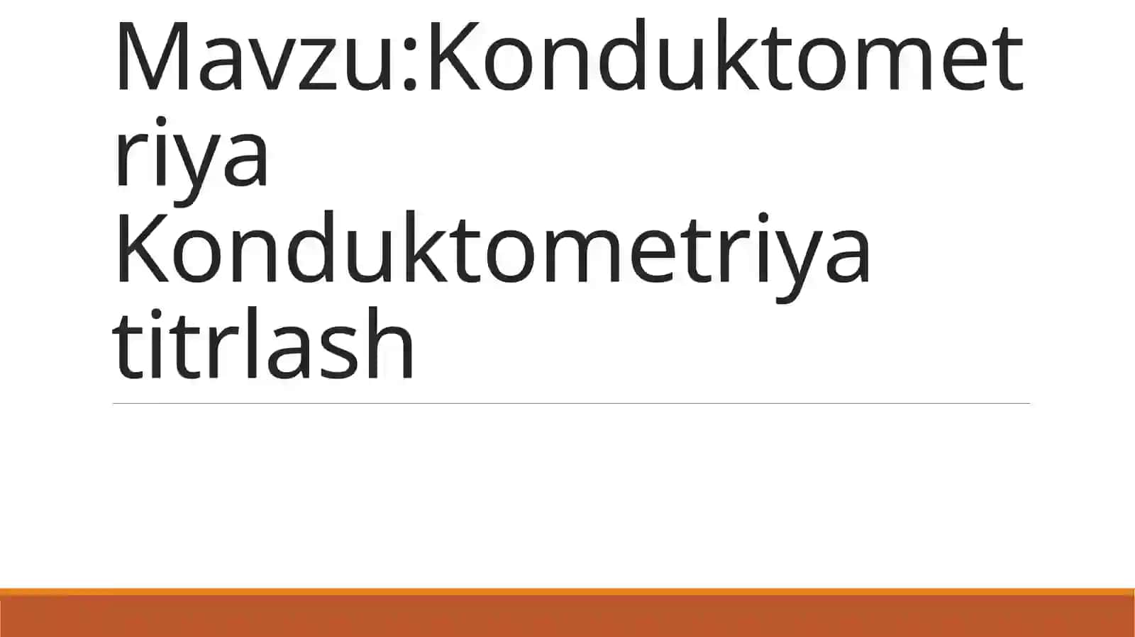 Konduktometriya 2