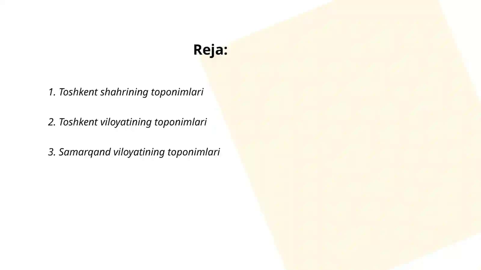 Toshkent shahrining toponimlari 2