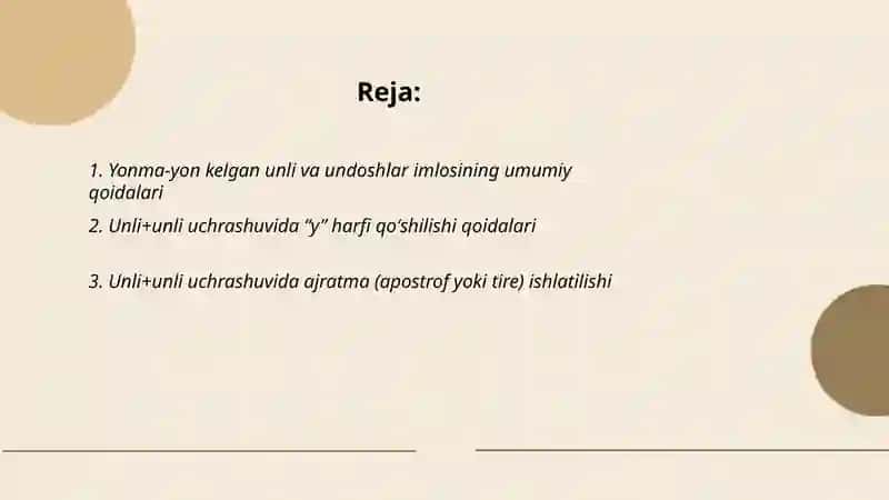 Yonma-yon kelgan unli va undoshlar imlosi 2