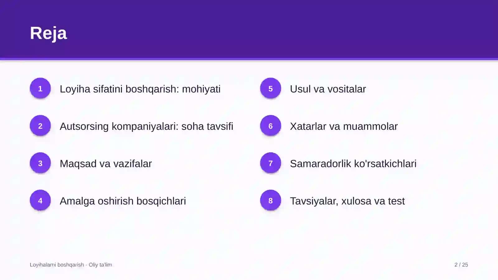 Autsorsing kompaniyalarida loyiha sifatini boshqarish 2