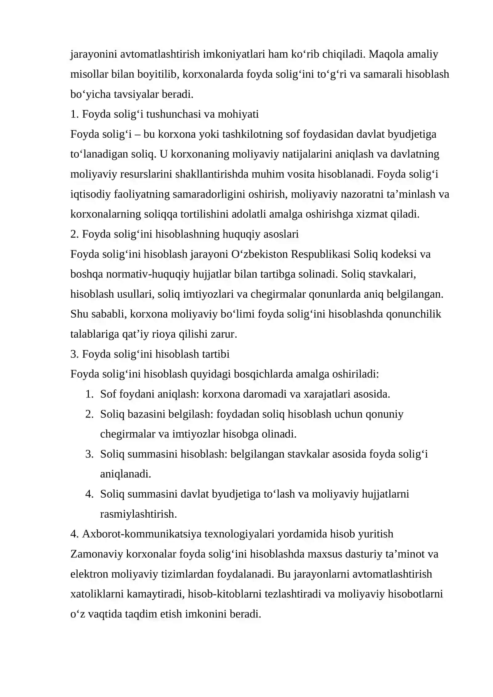 FOYDA SOLIG'I HISOBI 2