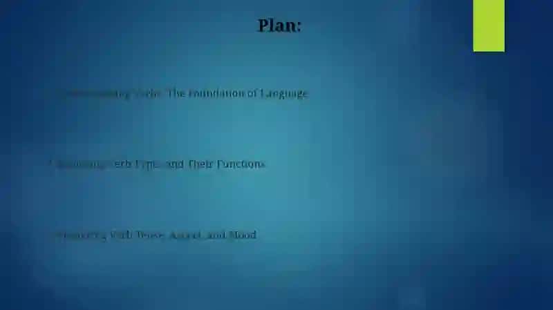Understanding Verbs: The Foundation of Language 2