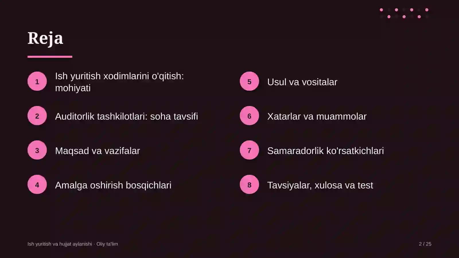 Auditorlik tashkilotlarida ish yuritish xodimlarini o'qitish 2
