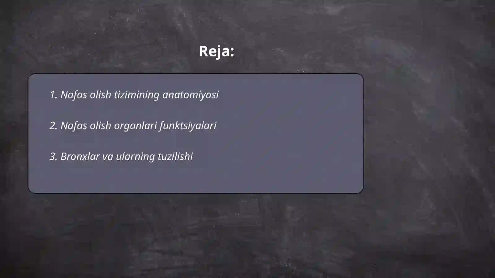 Nafas olish tizimi 2