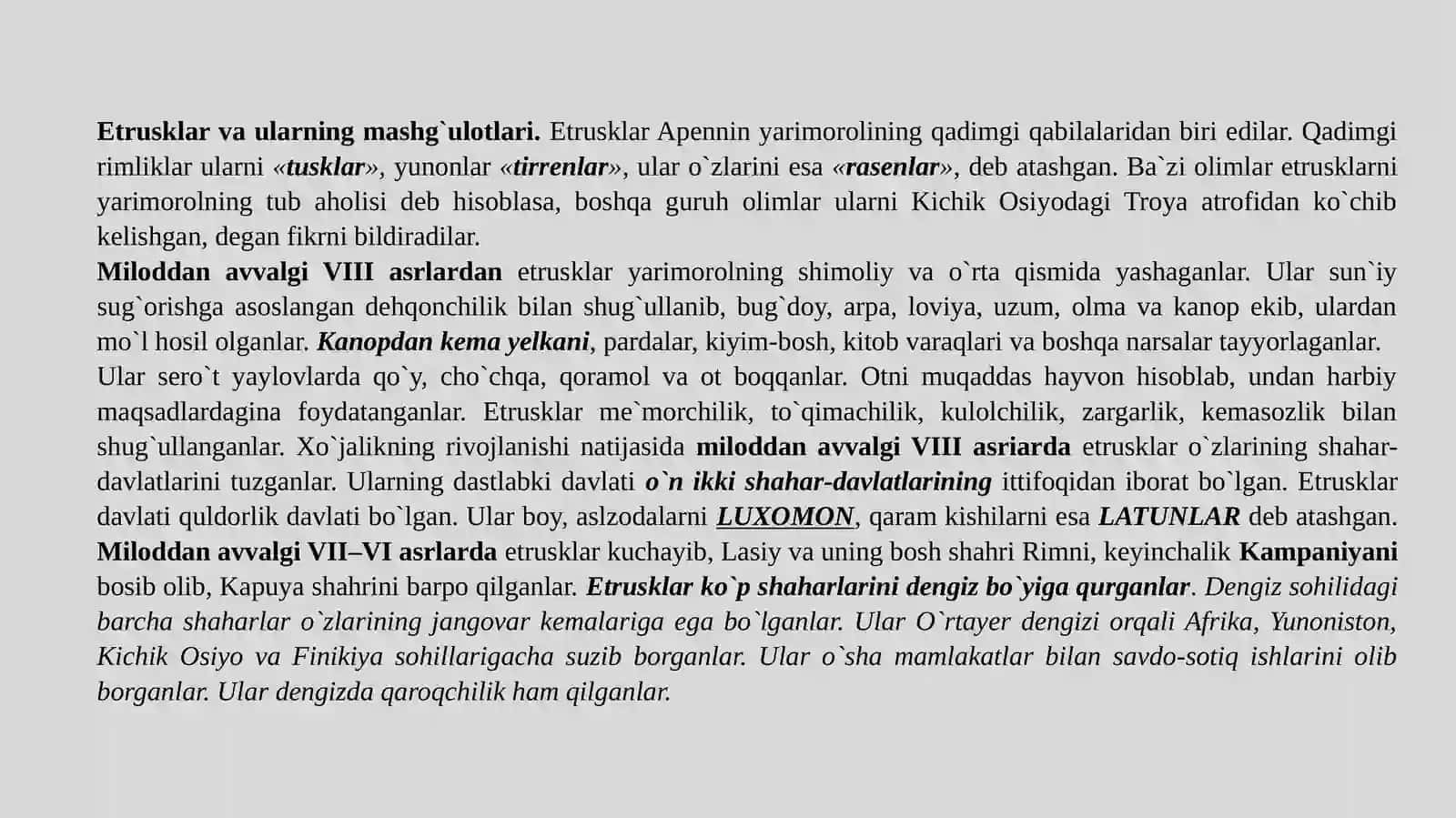 Etrusklar va Rim 2