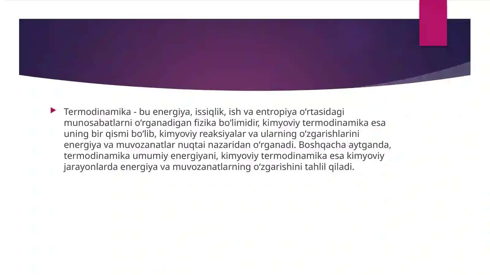 Termodinamika va kimyoviy termodinamika 2