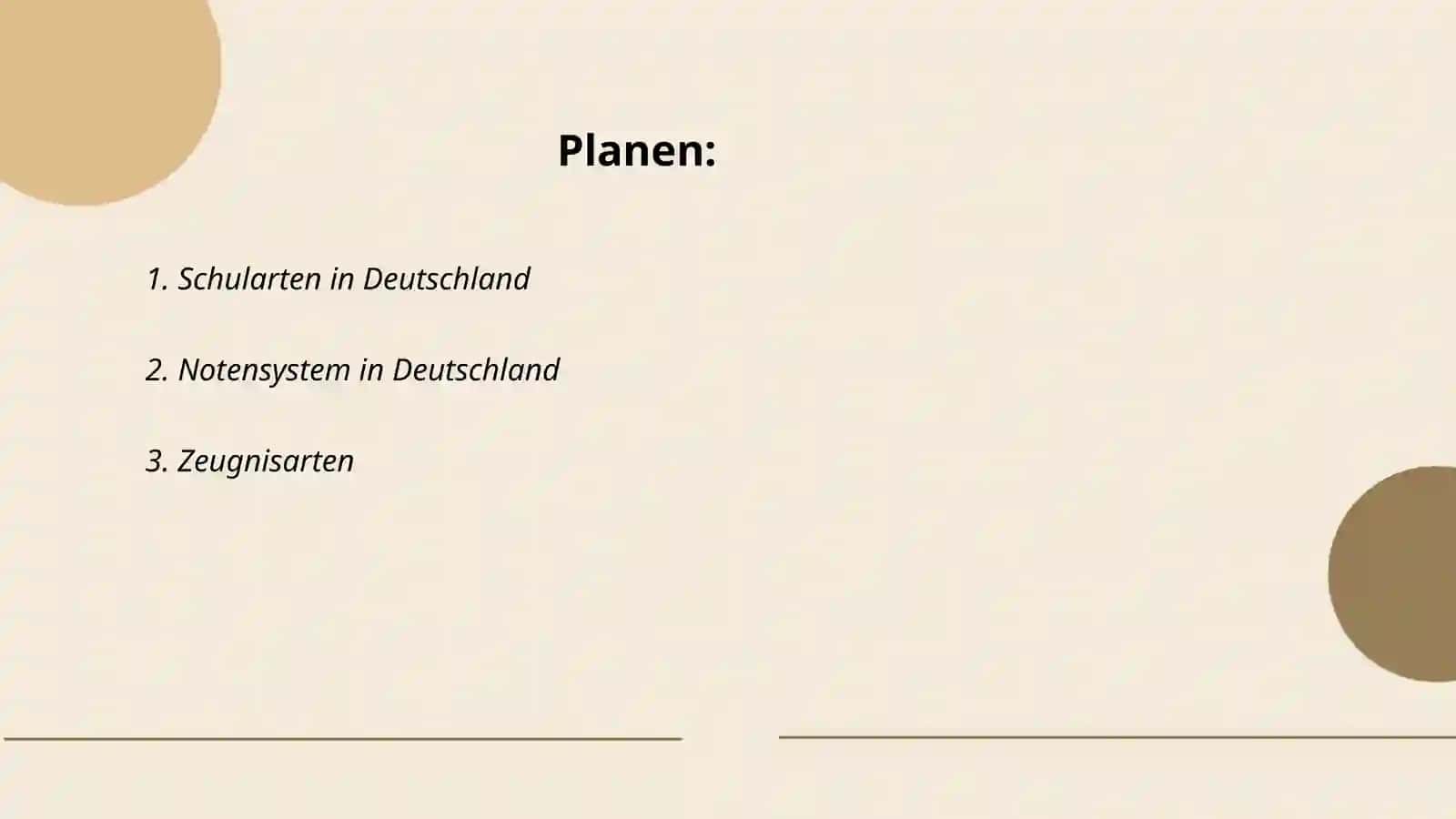 Planen: Schularten in Deutschland 2