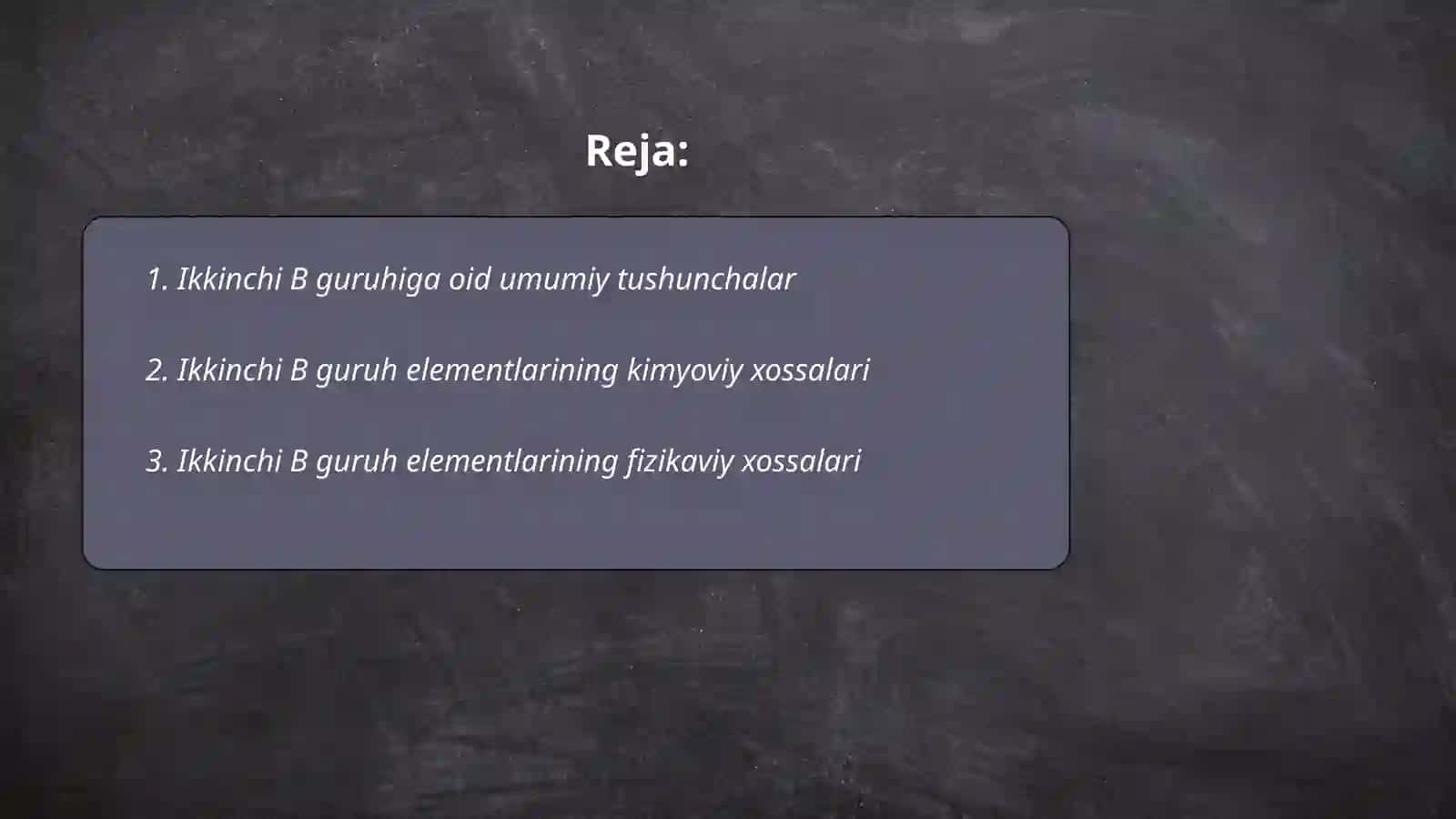 Ikkinchi B guruh elementlari ( HG misolida) 2