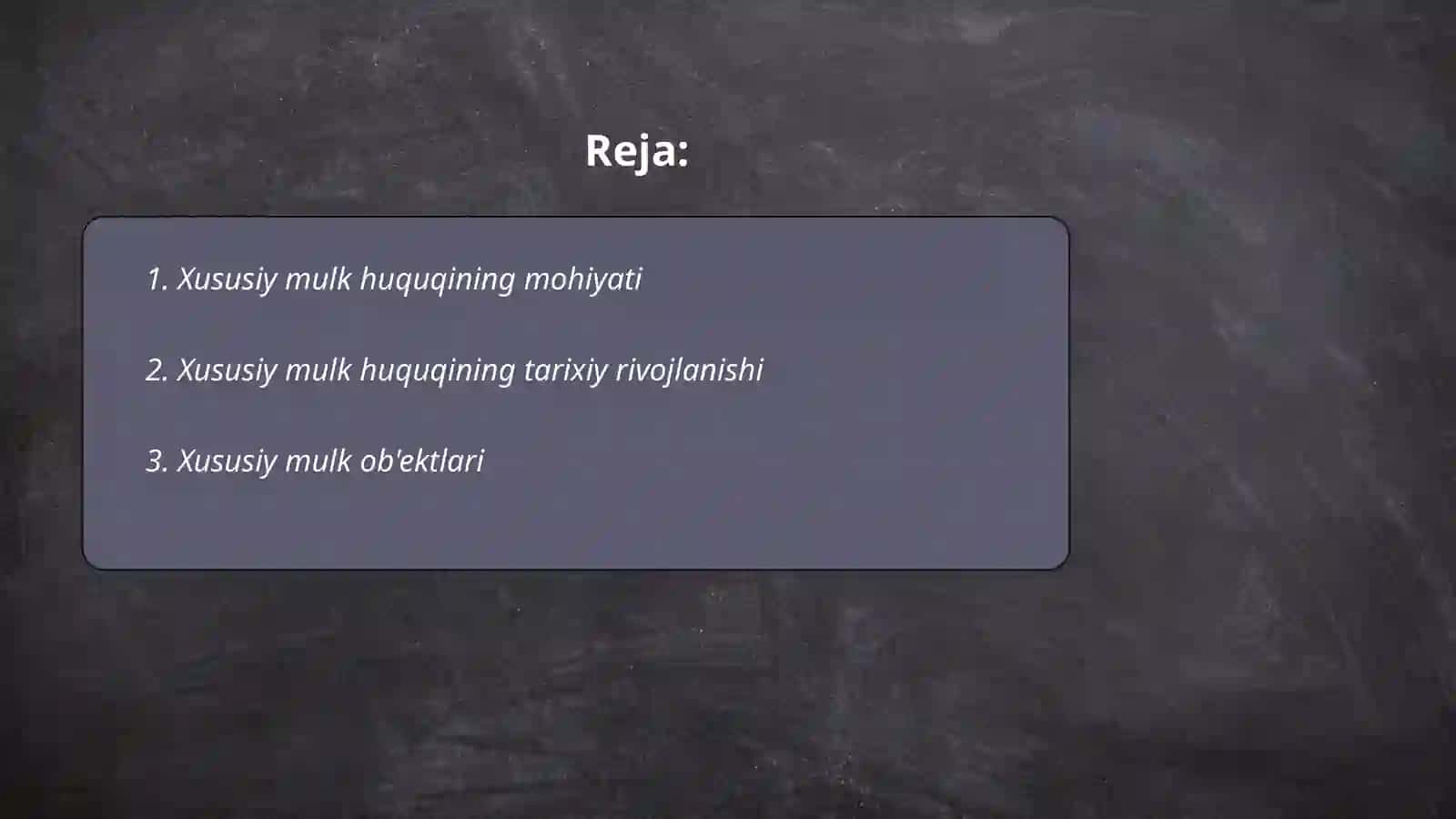 Xususiy mulk huquqi 2
