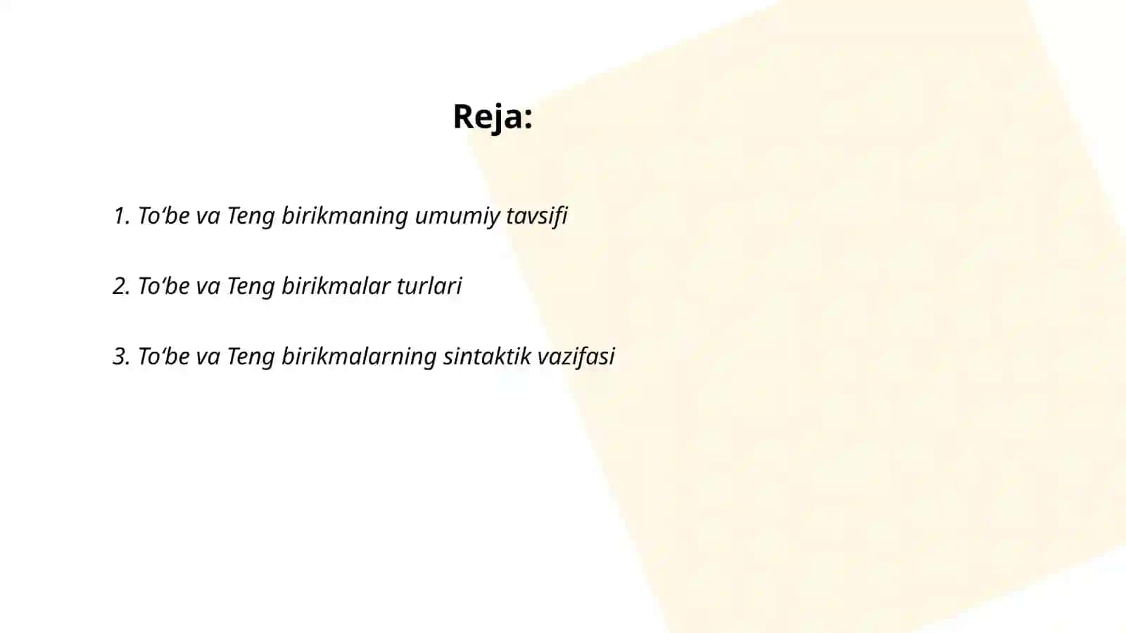 Tobe va Teng birikma 2