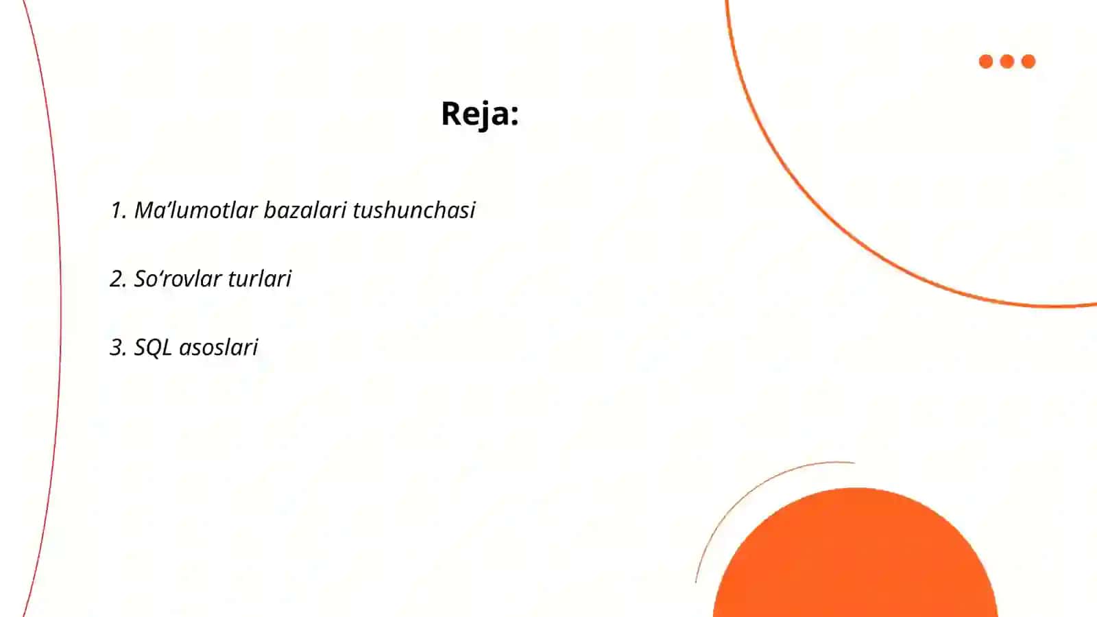 Ma'lumotlar bazalari tushunchasi 2