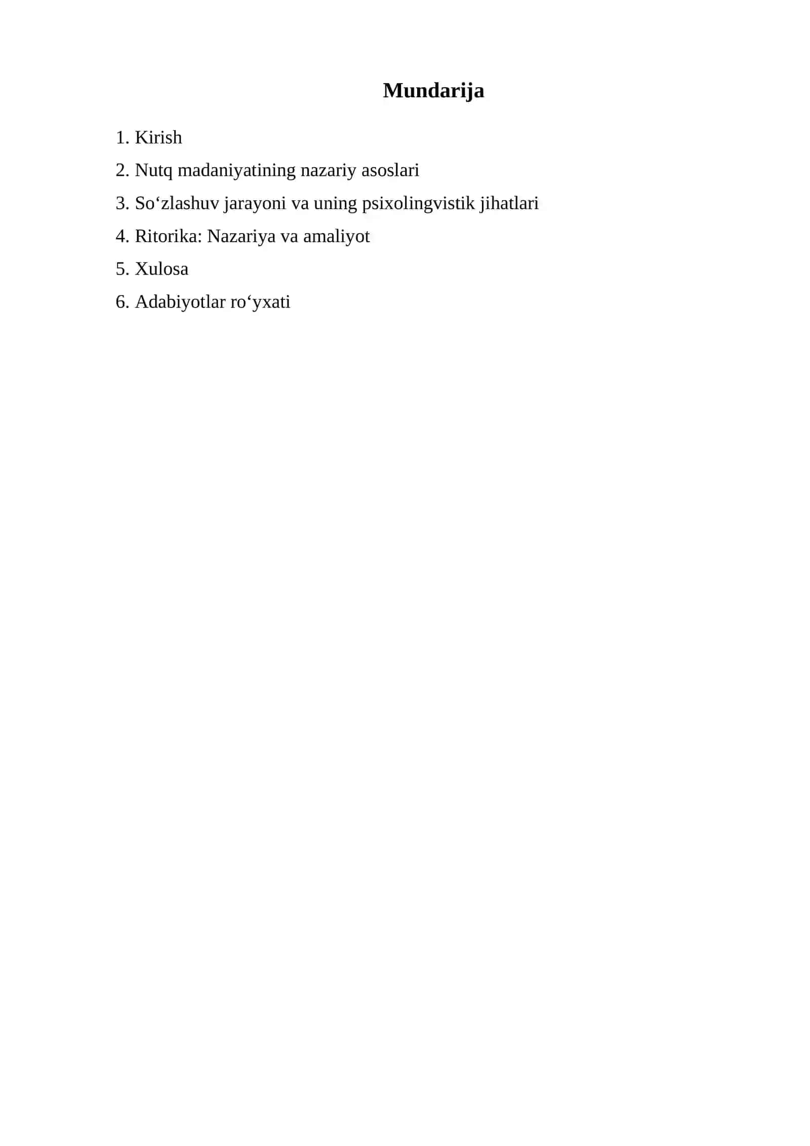 Nutq madaniyati va so‘zlashuv. Ritorika” 2
