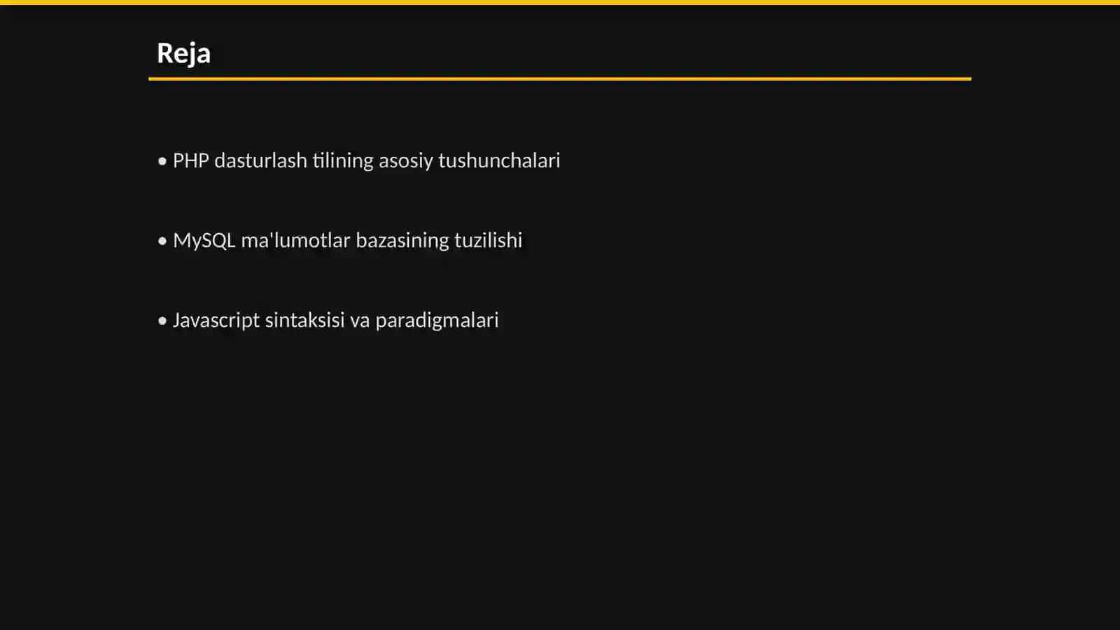 PHP, MySQL, Javascript va CSS imoniyatlari 2
