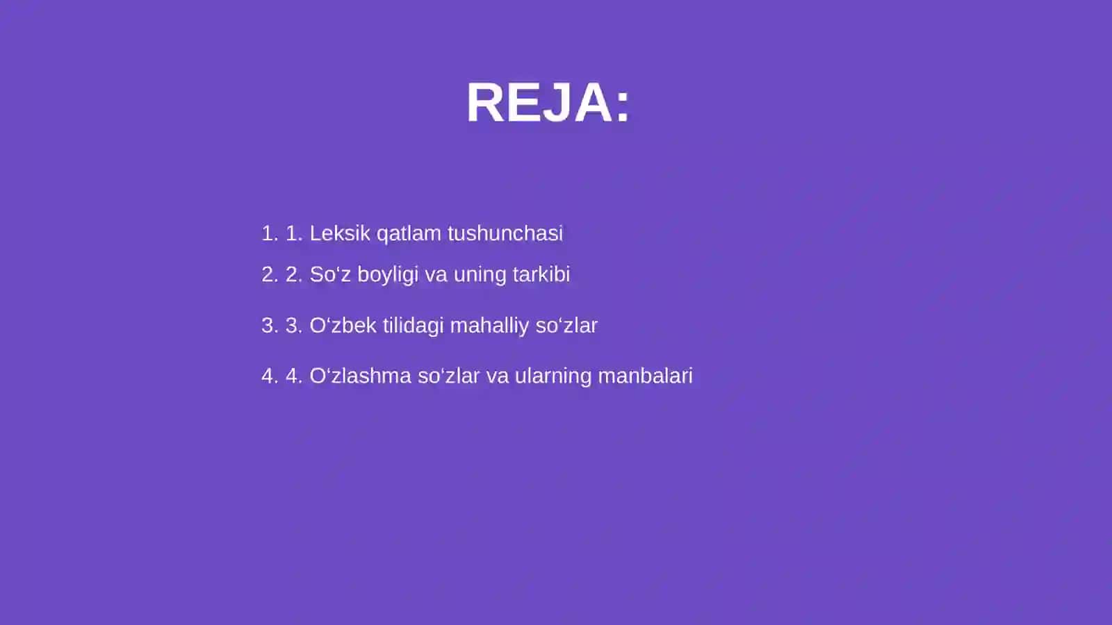 O'zbek tilining leksik qatlami 2