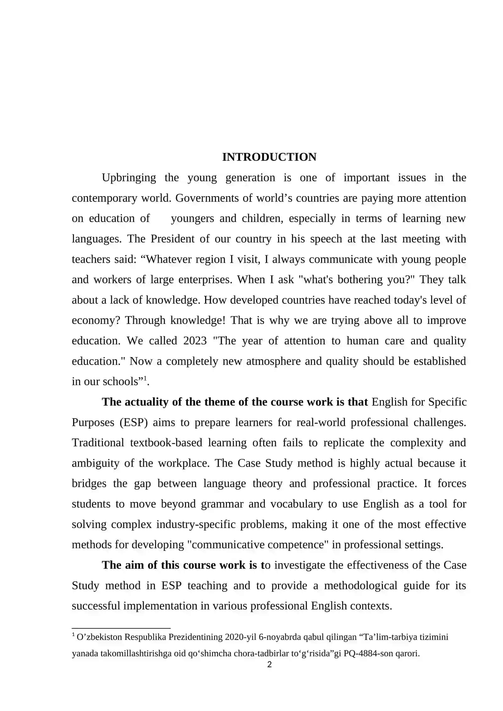 USING CASE STUDIES IN ESP TEACHING 2