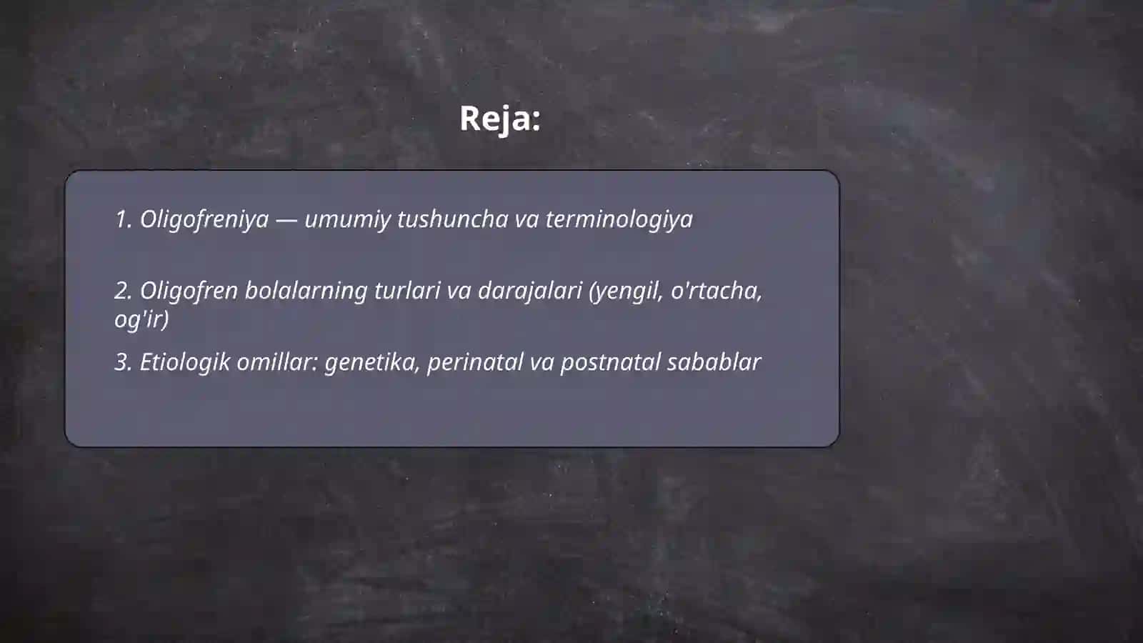 Oligofreniya va uning tavsifi 2