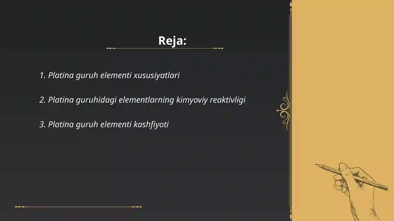 Platina guruhchasi elementlari 2