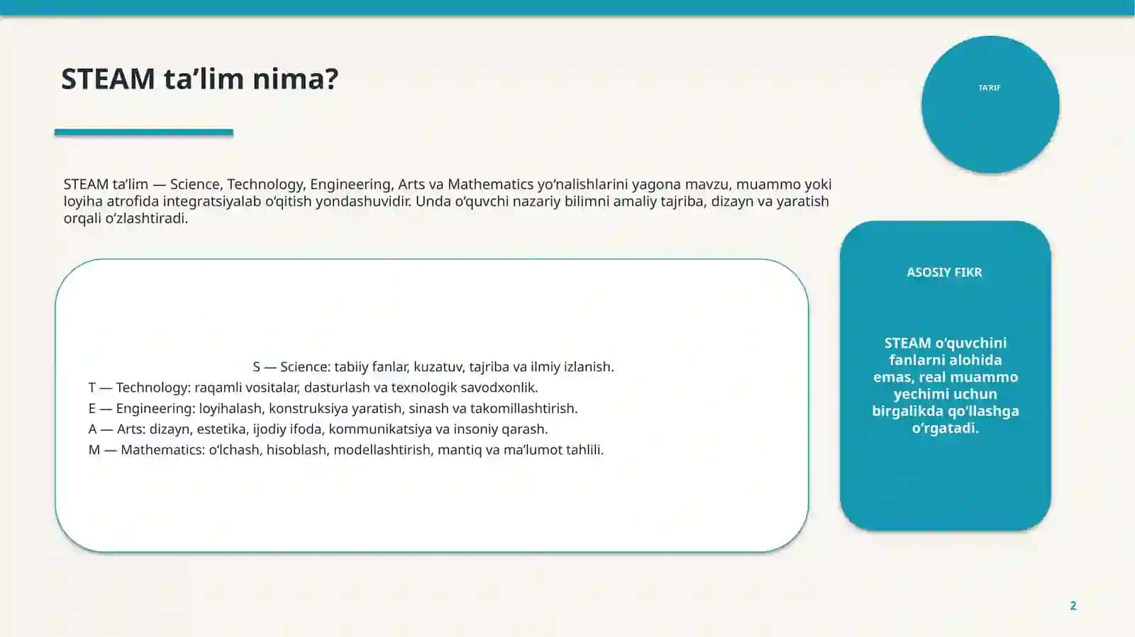 STEAM TA’LIM 2