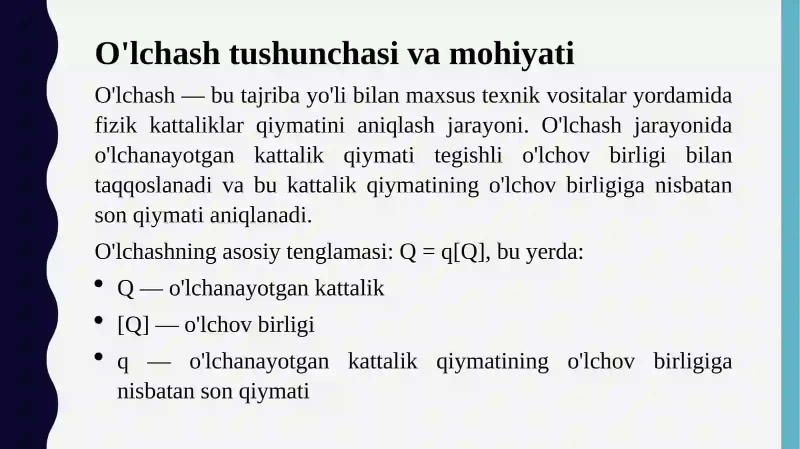 O'lchashlar va ularning turlari 2