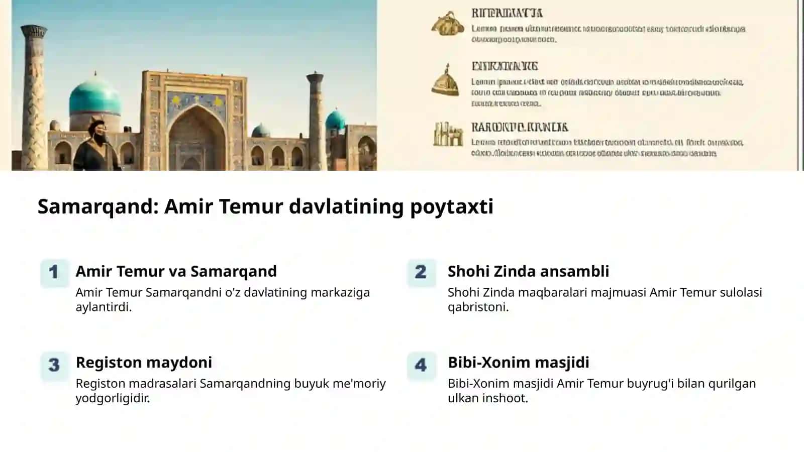 O‘zbekistonning tarixiy shaharlari 2