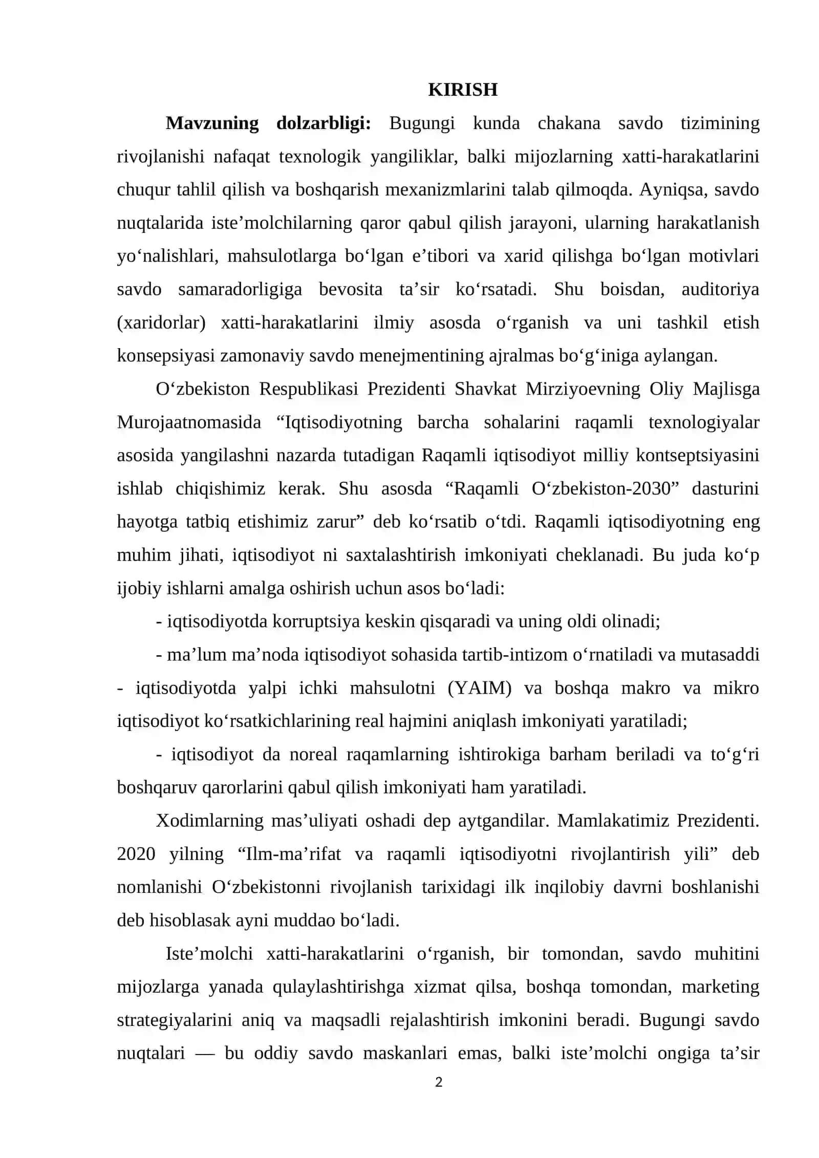 Savdo tashkilotlarida tovarlar va xizmatlar xisobi, taxlili va auditining nazariy asoslari 2