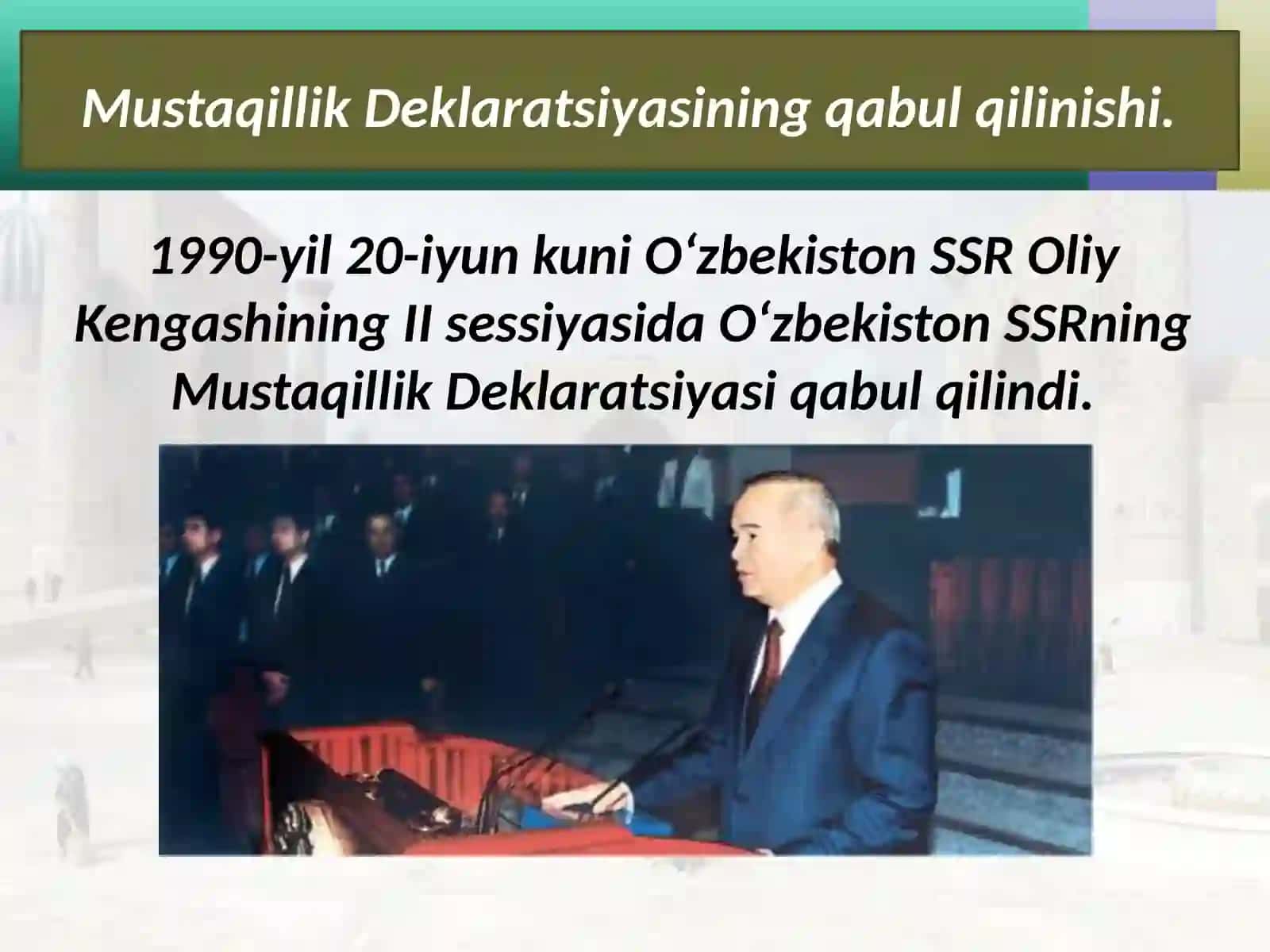 O‘zbekiston Respublikasi Mustaqilligi 2