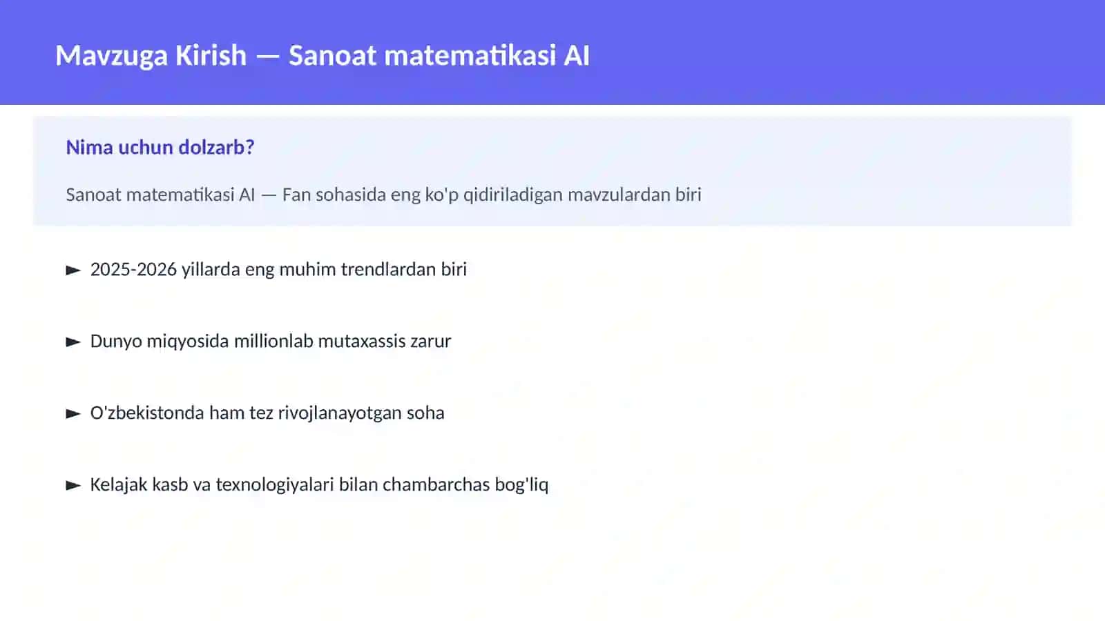 Sanoat matematikasi AI 2