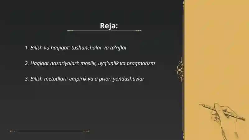 Bilish va Haqiqat 2