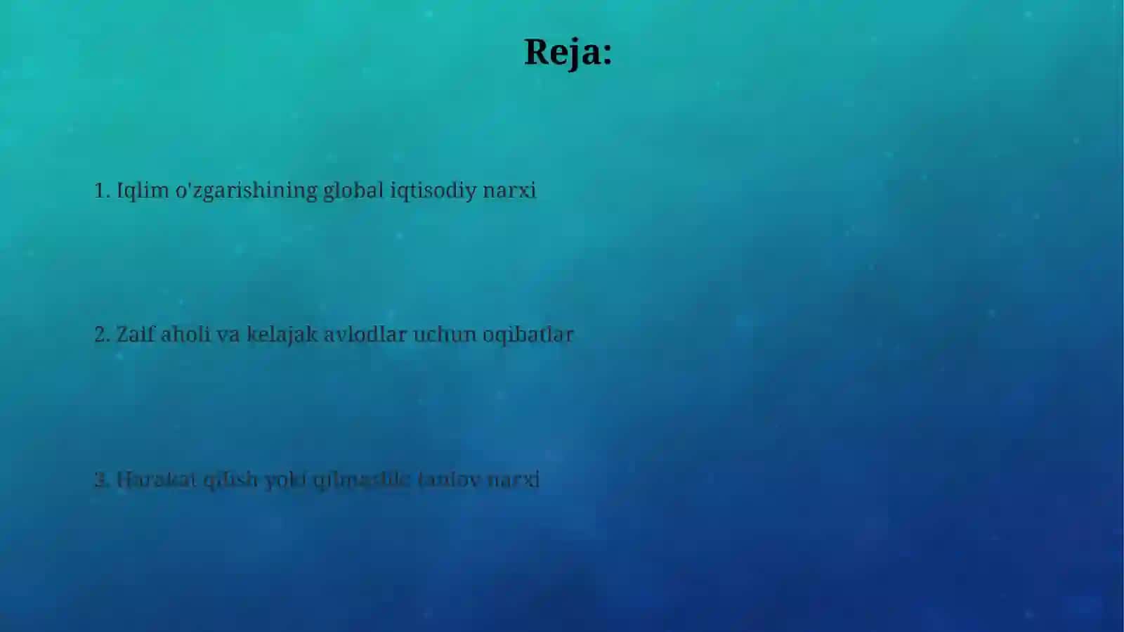 Iqlim o'zgarishi kimga qimmatga tushyapti 2