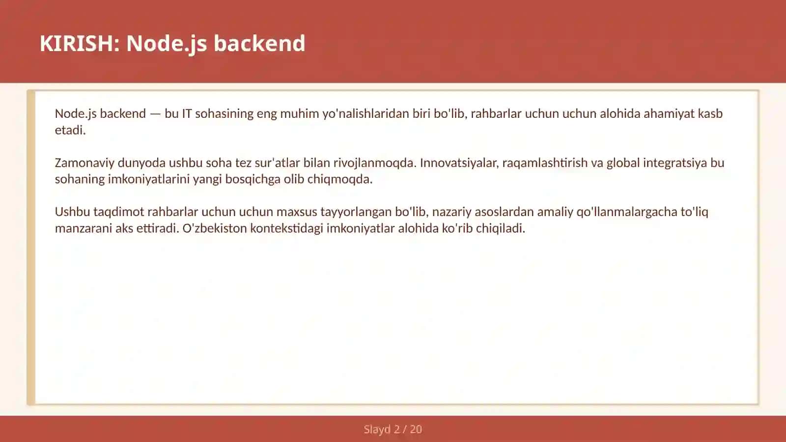 Node.js Backend 2