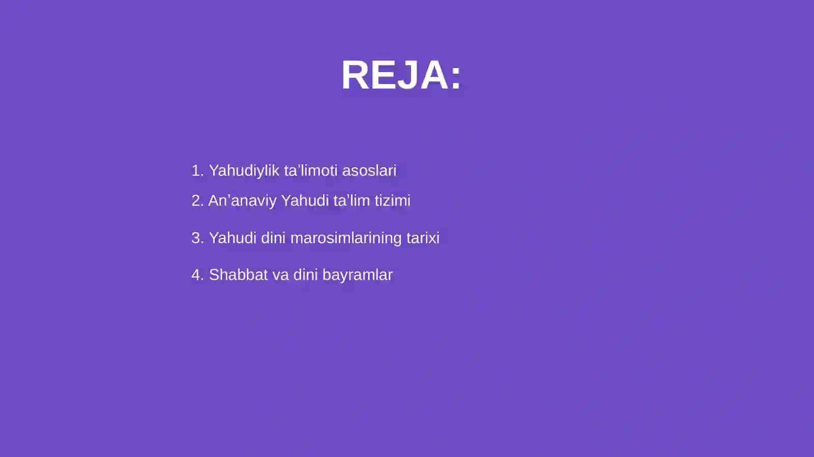 Yahudiylik taʼlimoti an'ana va marosimlari 2
