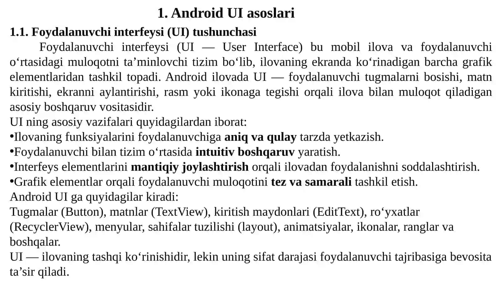 10-ANDROID ILOVADA FOYDALANUVCHI INTERFEYSI (UI) 2