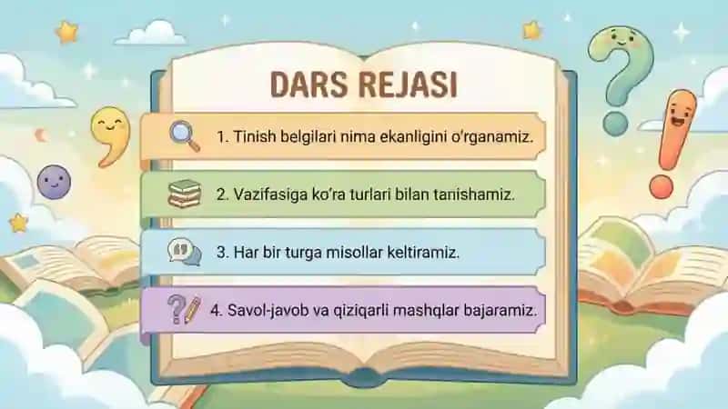 Tinish belgilari 2