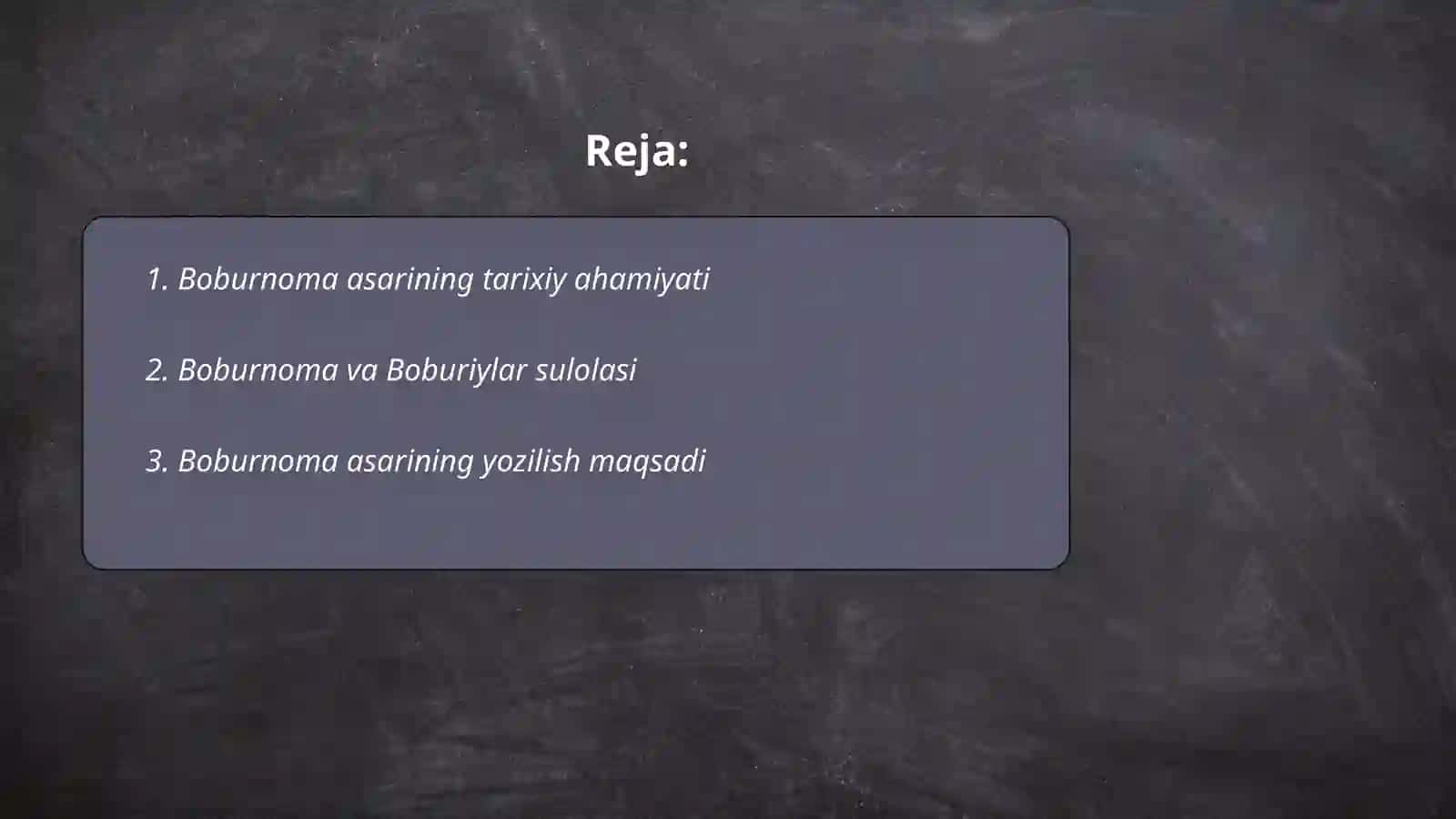 Boburnoma asarinig til xususiyatlari 2