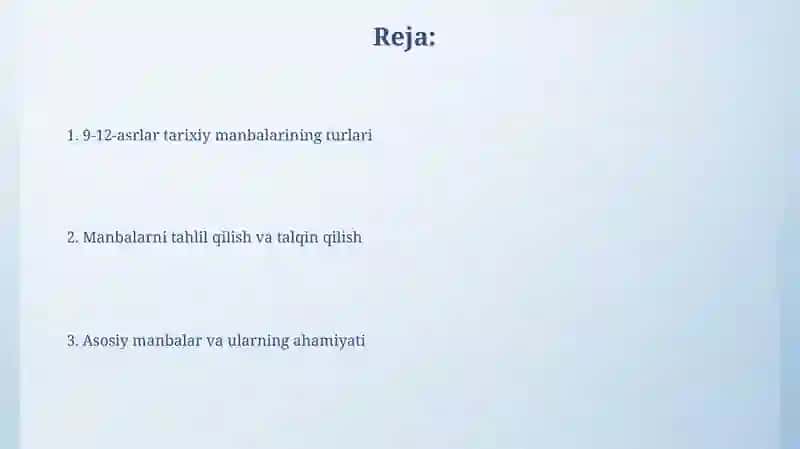 IX-XII asrlar tarixi manbalari 2