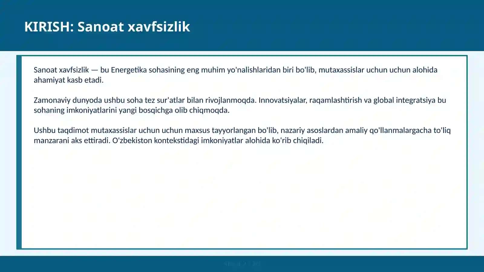 Sanoat xavfsizlik 2
