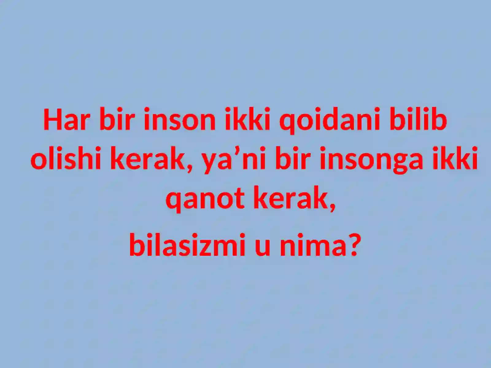 SHUKRONALIK – NE’MATLAR KALITI 2