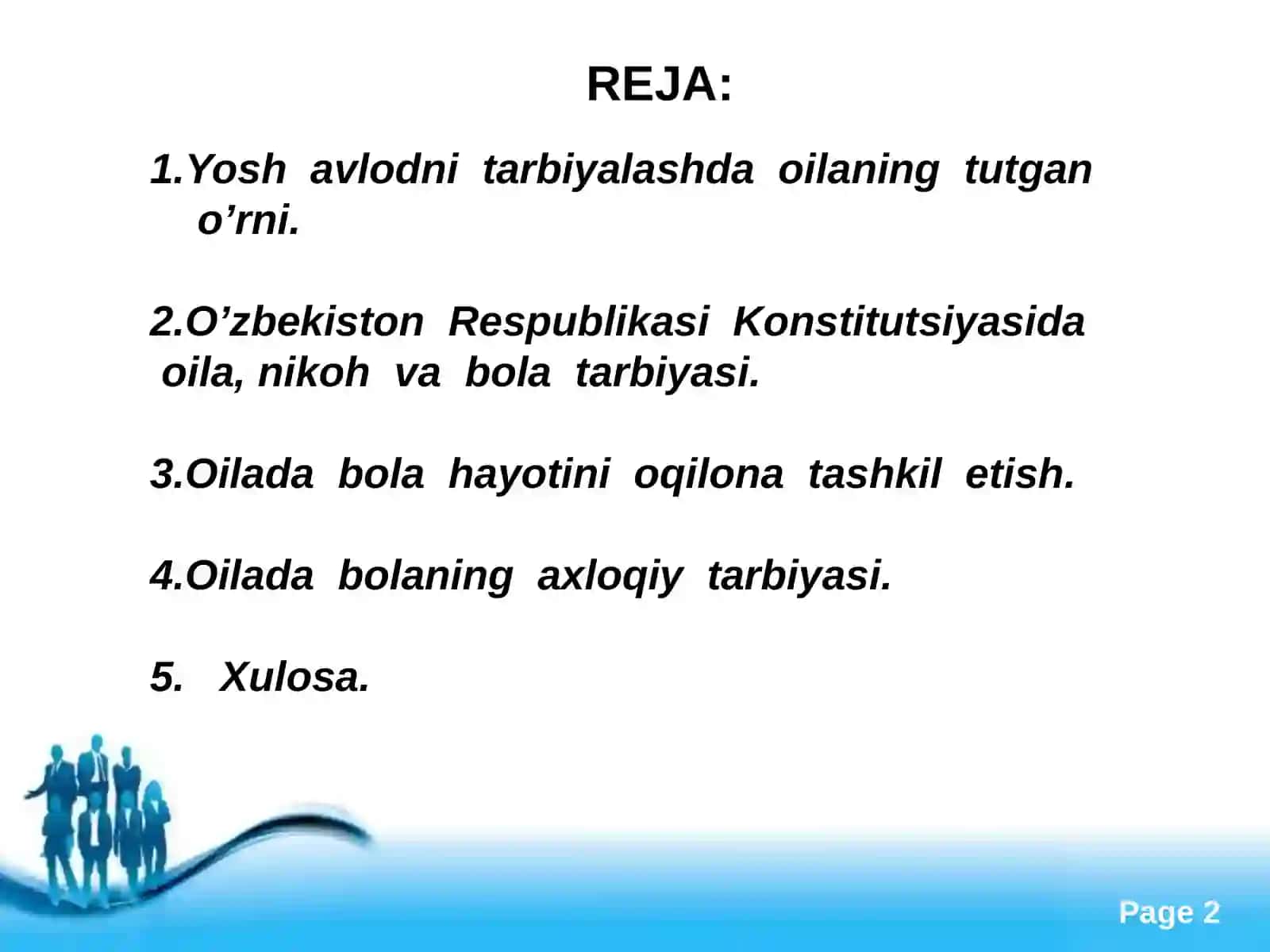 BOLA TARBIYASIDA OILANING ROLI 2