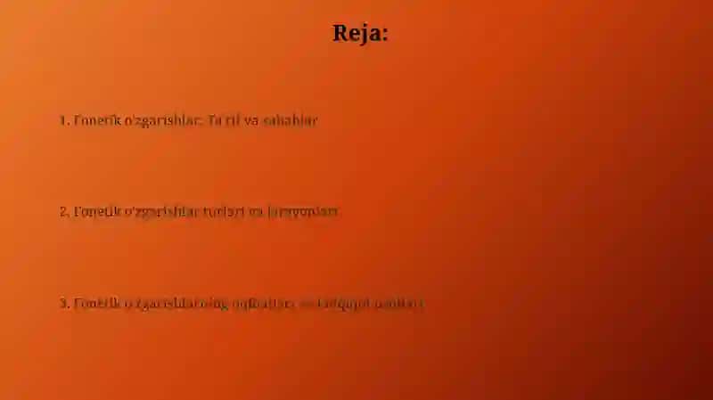 Fonetik o'zgarishlar 2