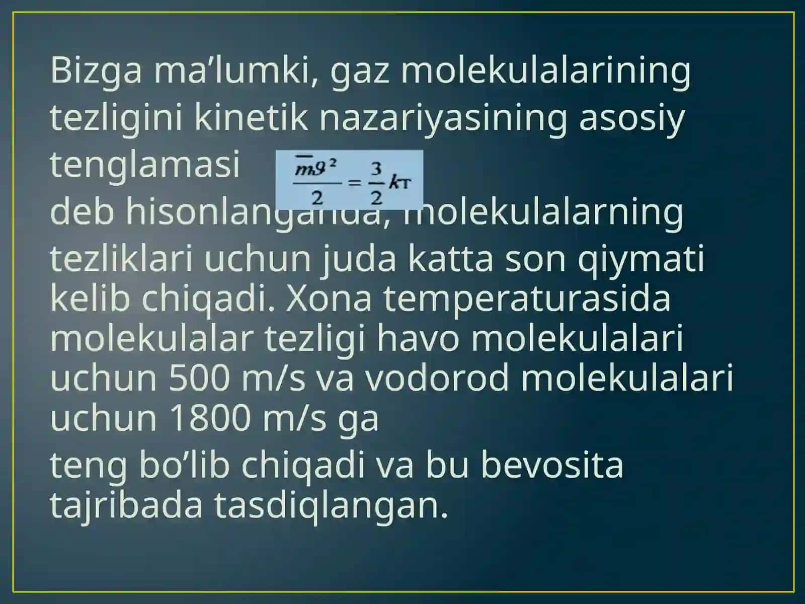 Molekulalar harkati 2