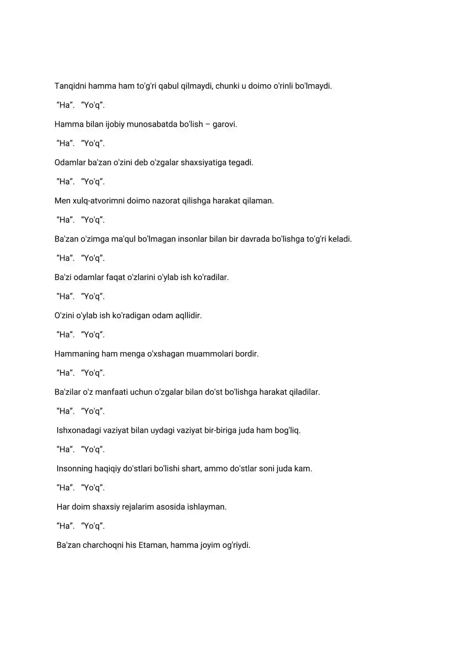 Bojxona qo‘mitasiga ishga kirish uchun test savol-javoblar to‘plami 2