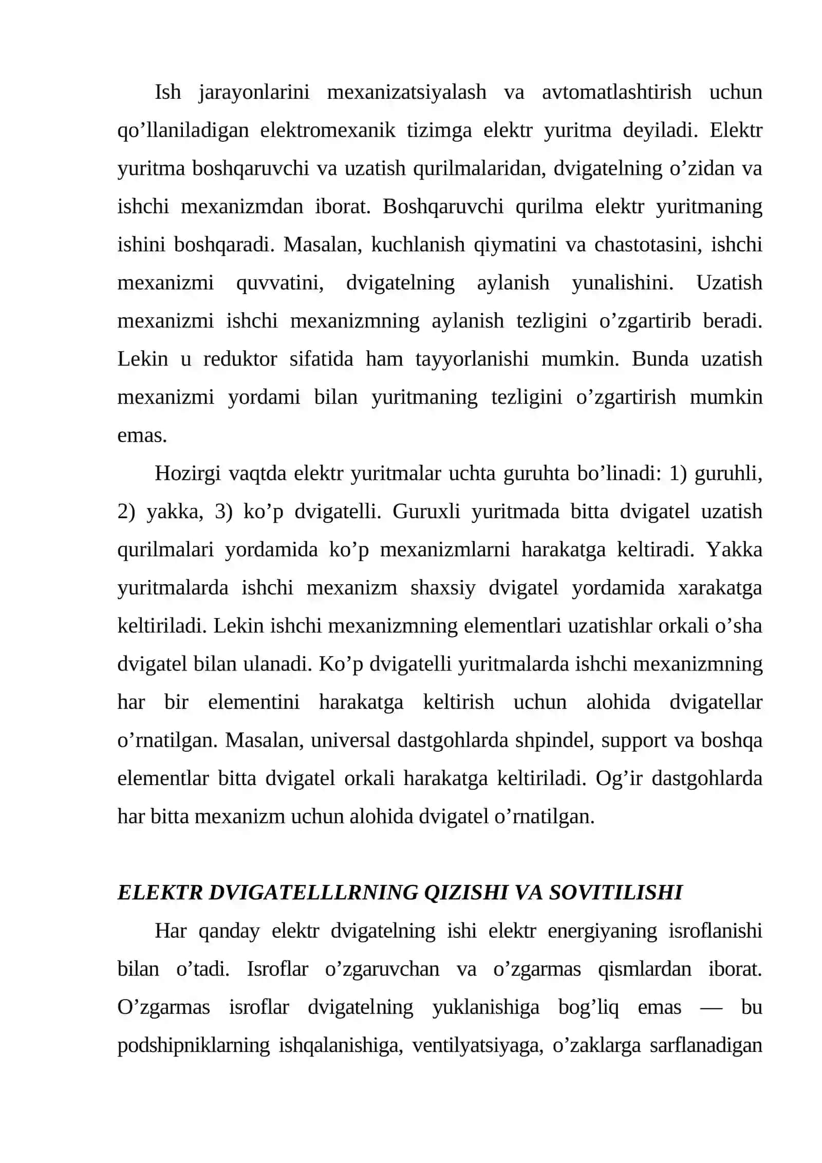 Elektr yuritma va qadamli dvigatel 2