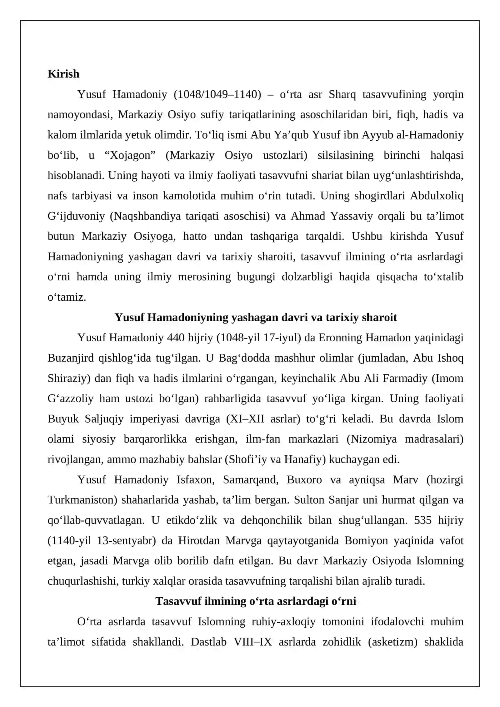 Yusuf Hamadoniy (1049-1140) 2