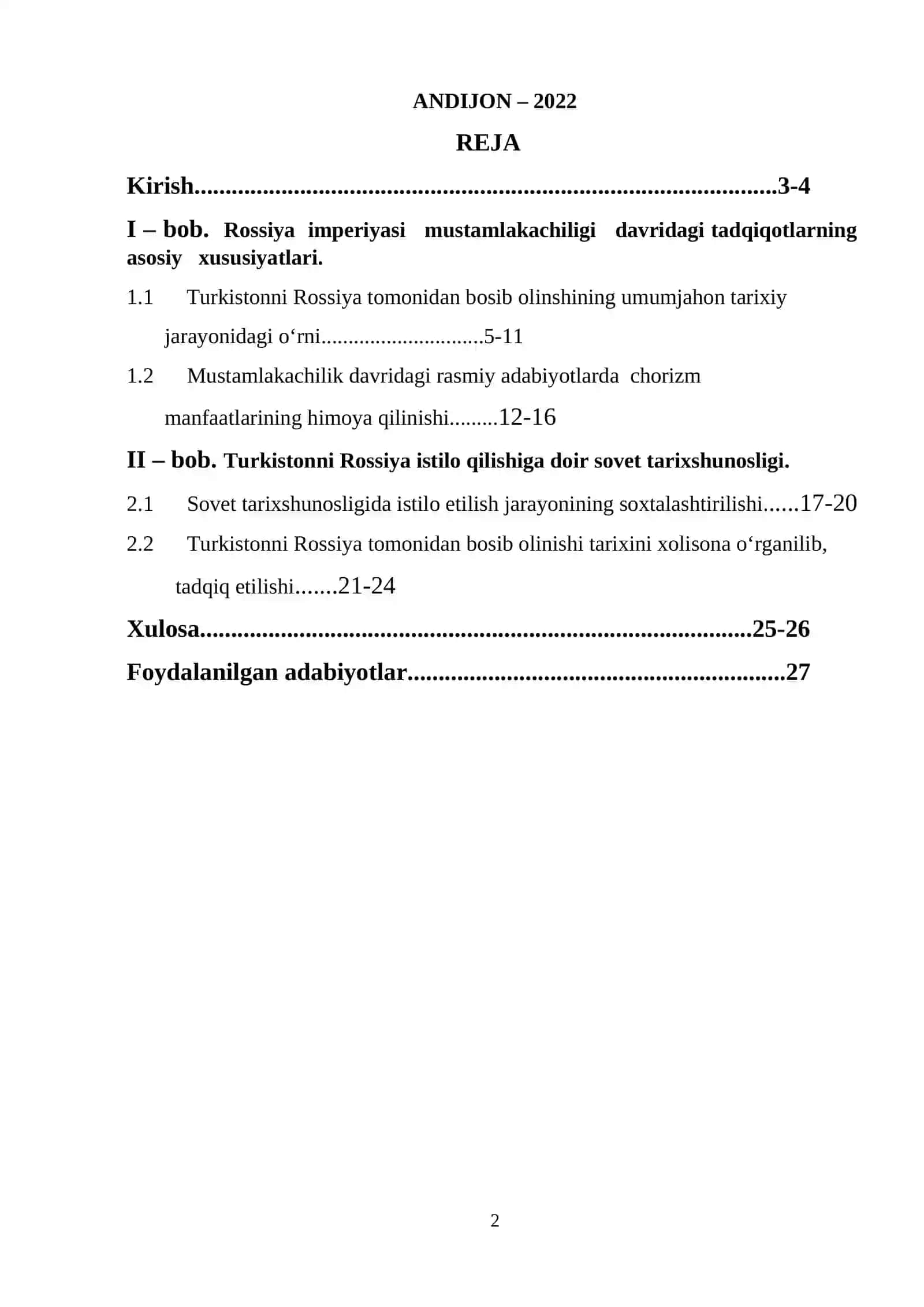 "SHARQSHUNOSLAR TOMONIDAN O‘RTA OSIYO XONLIKLARINING ROSSIYA IMPERIYASI TOMONIDAN BOSIB OLINISHI MASALALARINING O‘RGANILISHI" 2